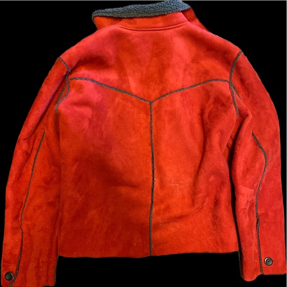 Roughrider by Circle T faux suede Red Jacket size L - Picture 2 of 3